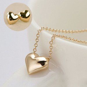 Heart necklace and earring set (Rose Gold)